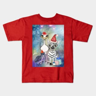 Christmas Baby African Animals Kids T-Shirt